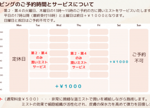 ｼｪｰﾋﾞﾝｸﾞの予約時間